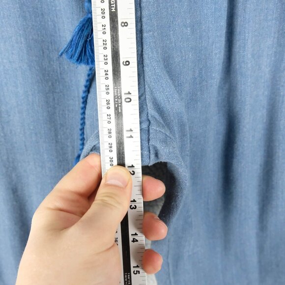 Madewell Joggers Womens Medium Blue Linen Blend Draw String Tapered Casual - Picture 7 of 10